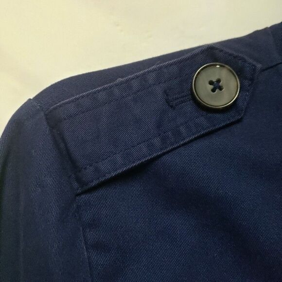 GAP Women's Navy Blue Trench Coat Fully Lined Double Breasted S Pre Owned Good - Picture 12 of 15